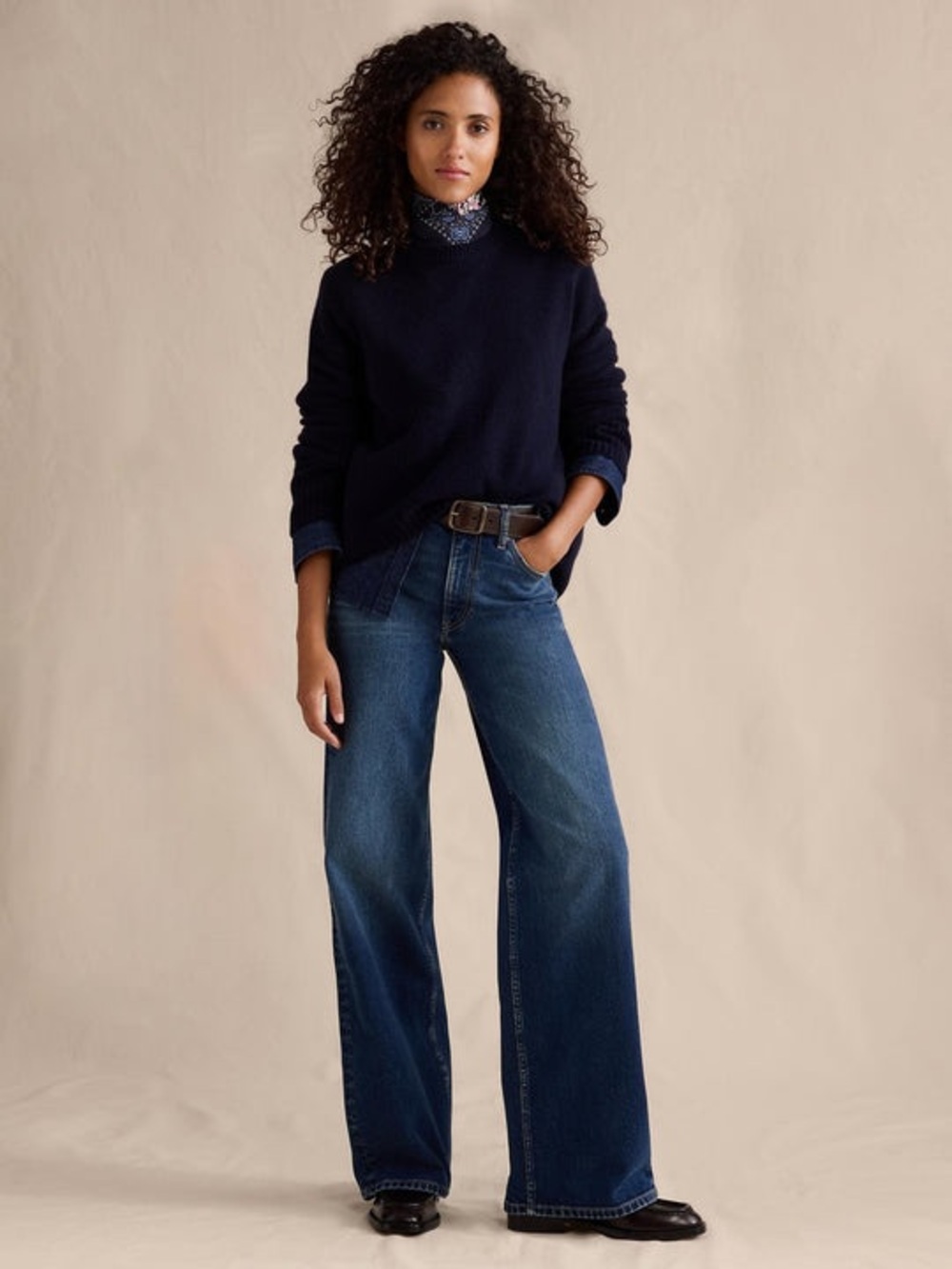 Banana Republic High-Rise Wide Leg Jeans